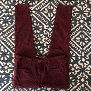 American Eagle Jeggings. Maroon color. Soft🌸👖